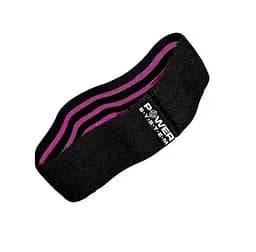 Тканинна гумка для фітнесу та спорту Power System PS-4091 Booty Band LVL 1 Black/Pink (d_64 см. 18-23 кг) (4091PI-0) - мініатюра 4