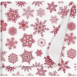 Пелюшки фланелеві Cosas Snowflakes 100х120 см (FlannelDiapers_SnowflakesRedWhite_100x120)