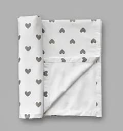 Багаторазова дитяча непромокальна пелюшка 100 х 70 см, бавовна + мембрана + бамбукова махра BST Білий + Сірий