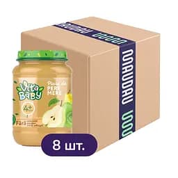 Упаковка пюре Vita Baby з груш та яблук без додавання цукру 180 г х 8 шт. Термін придатності до 21.04.2024