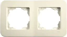 Рамка подвійна VIKO Rollina горизонтальна Кремова (90481052)