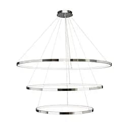 Люстра стельова LED Levistella 7529832-3A CHROME LED (600+800+1000), 164W, три режими світла, хромований метал, сучасний стиль, - мініатюра 2