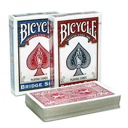 Карты игральные United States Playing Card Company Bicycle Rider Back Bridge Size Standard Index (red blue) (0086)