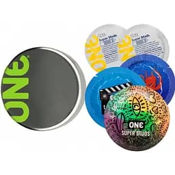 Презервативы One Super Studs с точечным рельефом 5 шт. в кейсе (ROZ6501051995)