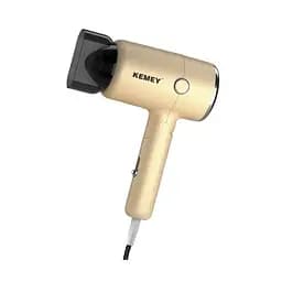 Фен для висушування волосся Kemei KM-6838 дорожній з насадкою складаний 1200 Вт