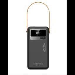 Зовнішній акумулятор Power Bank LENYES PX691D, 60000 мА·год, швидка зарядка PD 22.5W, чорний - мініатюра 2