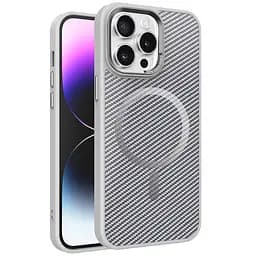 Чохол Epik TPU+PC Carbon Mirage with MagSafe для Apple iPhone 15 Pro Max 6.7 Grey