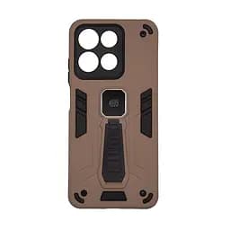 Чехол для Motorola G15/G15 Power/G17 Power 4G/G17 4G, Proover, коричневый, с подставкой и магнитом, противоударный, ударопрочный, бронированный, панель-накладка, защита всего корпуса, термополиуретан (TPU) + поликарбонат (PC)