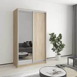 Шафа-купе дводверна MebelStar Уні AL ДСП/Дзеркало 120x60x210 см Дуб сонома (MBS-2618)