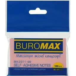 Блок паперу для нотаток Buromax Pastel з клейким шаром 76х51 мм 100 аркушів в асортименті (BM.2311-99) - мініатюра 4