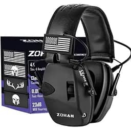 Электронные стрелковые наушники ZOHAN, защитные наушники для слуха, наушники для защиты наушников NRR 23dB с шумопоглощением