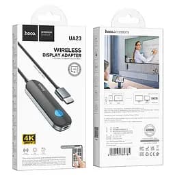 Адаптер перехідник Hoco UA23 4K HDMI to Lightning F 1 м чорний - мініатюра 5
