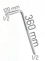 Вороток Г-подібний 1/2" 360х120мм Toptul AFAN1614 - мініатюра 2