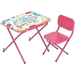 Детский стол Bambi со стульчиком розовый M 4910-8