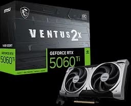 Відеокарта GeForce RTX 5060 Ti 16GB MSI Ventus 2X OC Plus (RTX 5060 Ti 16G VENTUS 2X OC PLUS)