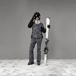 Штани CMP Womens' Clima Protect Stretch Ski Trousers with Geometric Print M White/Black (1097-31W0046-15ZH 40) - мініатюра 4