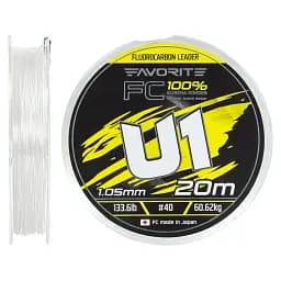 Флюорокарбон Favorite U1 FC 20 м 40/1.05 мм 133.6 lb/60.62 кг