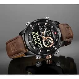 Тактичний водостійкий кварцовий годинник Naviforce Pride black - мініатюра 4