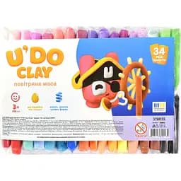 Набір для творчості Strateg U'DO Clay 340 г (10 г x 34 шт.) (30893)