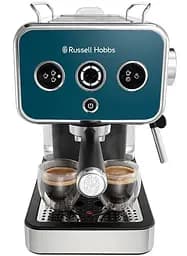 Кофеварка рожковая Distinctions Ocean 1.1л молотая + чалды сине-серебристый Russell Hobbs kuh0015248