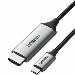 Кабель переходник UGREEN MM142 USB Type-C для HDMI 4K Ultra HD (4K@60Hz; 1080P@144Hz) Aluminium Black 1m (25155)