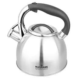 Чайник Maxmark со свистком, 2,7 л, металлик (MK-1319)