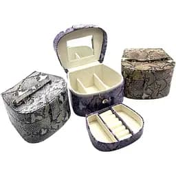 Шкатулка для украшений змеиная кожа 14.5х12х10 см