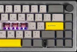 Клавіатура бездротова Epomaker EK68 Flamingo Switch UA RGB Black (EK68-B-F) - мініатюра 2