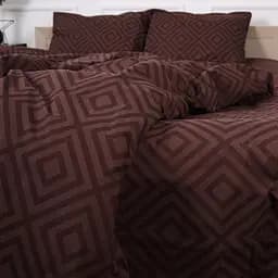 Простирадло MirSon Бязь 17-0624 Geometry Brown 220х150 см (2200008204389) - мініатюра 2