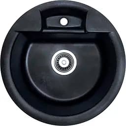 Кухонна мийка Adamant Fine Ø470x190 чорний металік 194223, Чорний