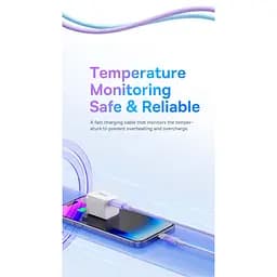 Кабель Baseus Explorer Series Fast Charging Cable with Smart Temperature Control Cable Type-C to Lightning 20W 1m CATS010203 Blue - мініатюра 9