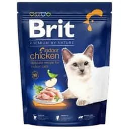 Сухой корм Brit Premium Cat by Nature Indoor для кошек, живущих в помещении, с курицей, 300 г