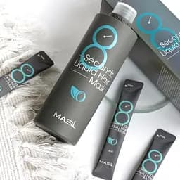 Маска для професійного відновлення пошкодженого волосся 8 seconds salon liquid hair mask Masil 100 мл - мініатюра 2