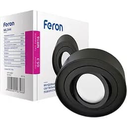 Светильник встроенный Feron ML344 MR16/G5.3 черный круг (40115)