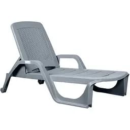 Шезлонг пластиковый Bica Nilo, светло-серый