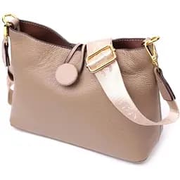 Сумка женская Vintage с оригинальной застежкой пуговкой из натуральной кожи 26х18х10 см sum0028990