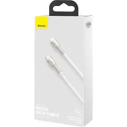Кабель Baseus Cafule Metal Data Cable USB-C to Lightning PD 20W 1m White (CATLJK-A02) [73264] - мініатюра 5