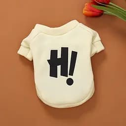 Худи на флисе для собаки H! 11252 S молочное