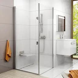 Нерухома стінка Ravak Chrome CPS-80 профіль хром+transparent 9QV40C00Z1 - мініатюра 2