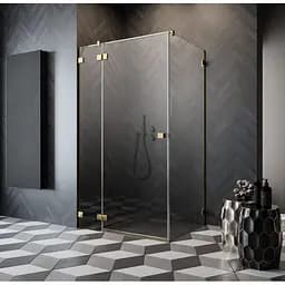 Душові двері Radaway Essenza Pro KDJ 90x200 права, безпечне скло, прозоре, золота (10097090-09-01R) - мініатюра 8