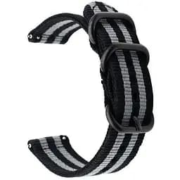 Нейлоновий ремінець Primo Traveller для годинника Samsung Galaxy Watch 42 мм (SM-R810) Black Grey