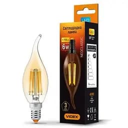 Лампочка Videx Filament C37FtA 6W E14 2200K 220V (VL-C37FtA-06142) - мініатюра 2