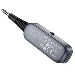 Bluetooth аудіо ресивер/трансмітер Borofone BC51 Clear way (AUX 3.5mm) Metal gray - мініатюра 3