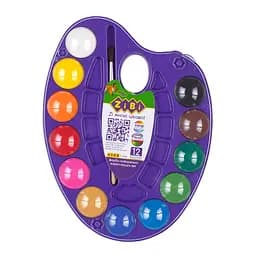 Акварельні фарби на палітрі ZiBi Kids Line 12 кольорів (ZB.6558-07)