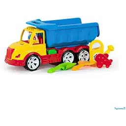 Пісочний набір з машинкою-самоскидом Bamsic Mati 009/17 лійка, пасочка, лопатка, граблі