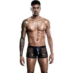 Мужские эротические сетчатые трусы JSY с ремнями, One Size Black