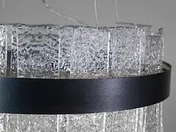 Люстра стельова LED Diasha 817/400PB, 90W, 4950 лм, чорний, кришталева, для коридору, вітальні, спальні, кухні, офісу - мініатюра 5