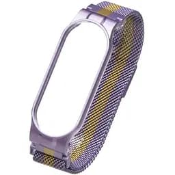 Ремінець для Xiaomi Mi Band 5 Milanese Loop Color Колір Бузково-Золотий