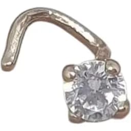 Золота сережка-пірсинг Favoritum в ніс з фіанітом. 311132