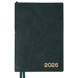 Ежедневник-деловая записная книжка А5 Leo Planner Credo 2026 интегральный изумрудный 368 страниц (252646)